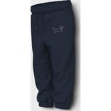 Joggingbroek - Regular Fit - Geborduurd - Ongeborstelde Sweatstof
