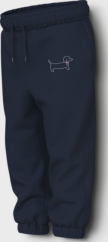 Joggingbroek - Regular Fit - Geborduurd - Ongeborstelde Sweatstof