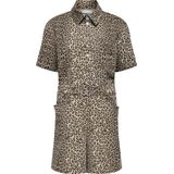 Only - Onlnaomi Aop Playsuit - Toasted Coconut/Leo - Katoen/Elastan