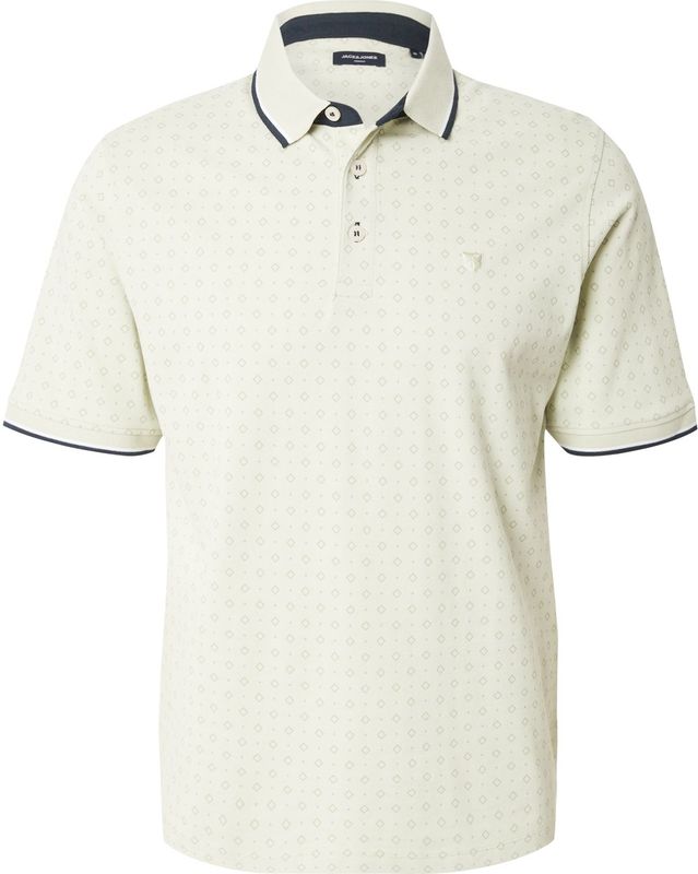 Jack & Jones - Polo - Celadon Green - Katoen - Grafisch Patroon