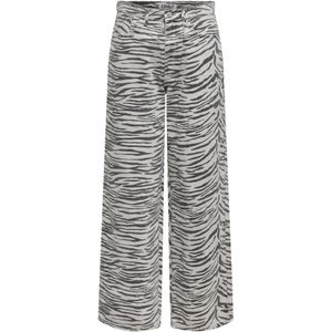 Only - Denim Jeans - Light Grey - 100% Katoen - Wide Leg