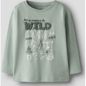 Top - Jersey - O-hals - Lange Mouwen - Rubberen Print - Standard Fit