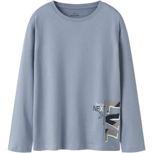 Name It Blouse - Loose - NkmVagno - Dusty Blue/LVL - Name It - 7-8 jaar (122-128) - Shirts