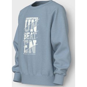 Name It Sweatshirt - NkmVion - Dusty Blue/Ongeslagen - Name It - 11-12 jaar (146-152) - Sweatshirt