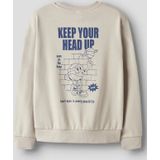 Sweatshirt - O-hals - Lange Mouwen - Rubberen Print - Regular Fit