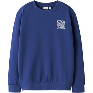 Sweatshirt - Rubberen Print - O-hals - Lange Mouwen - Regular Fit