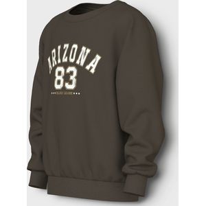 NAME IT - NKMVODER - Sweatshirt - Donkerbruin / Wit