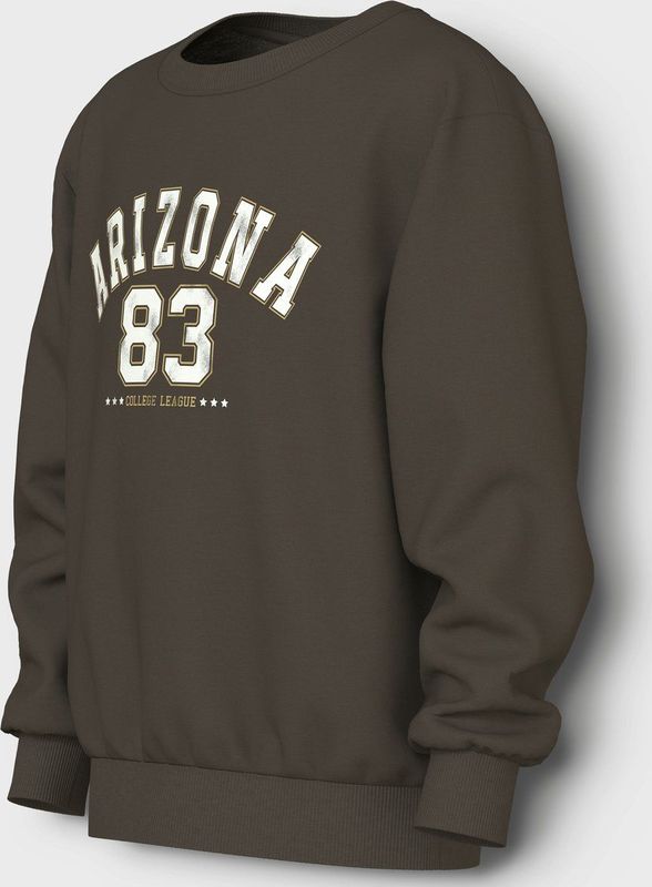 NAME IT - NKMVODER - Sweatshirt - Donkerbruin / Wit