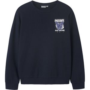 NAME IT - NKFVASACHA LS NREG SWEAT UNB - Meisjes - Sweatshirt - Grijs - Katoen