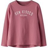 NAME IT KIDS - Longsleeve - Donkerroze - Katoen