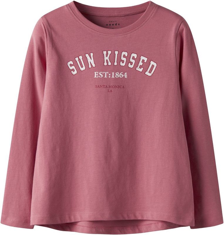 NAME IT KIDS - Longsleeve - Donkerroze - Katoen