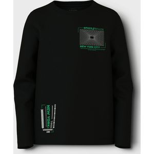 NAME IT KIDS - Longsleeve - Zwart - Regular Fit - Voor Jongens