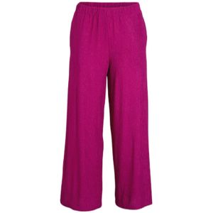 ONLY Carmakoma - Wijde Broek - Fuchsia - Crinkle-structuur
