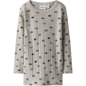 Needle Drop - Top - Grijs - 100% Merinowol