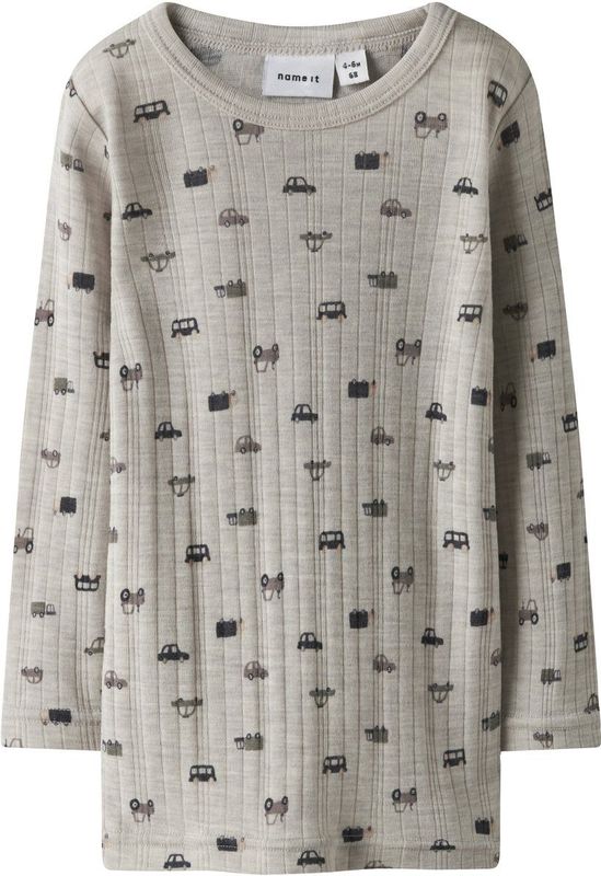 Needle Drop - Top - Grijs - 100% Merinowol