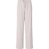 Broek - Katoen - High-Waist - Strikceintuur - Elastische Taille - Wide-Leg Fit