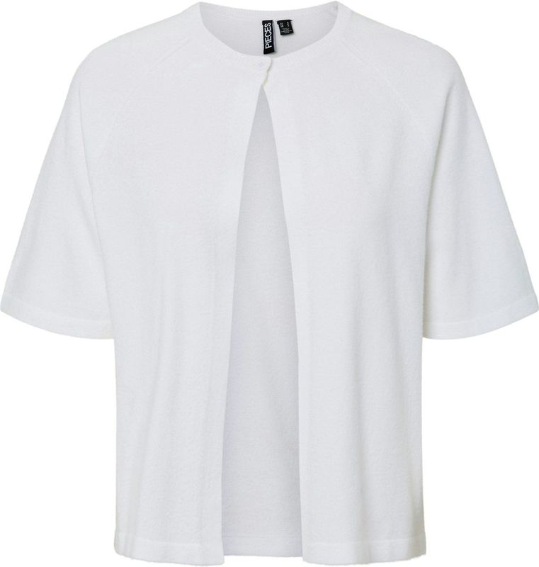 Pcbree Ss O-Neck Knit Cardigan Noos Bc, wit (bright white), L