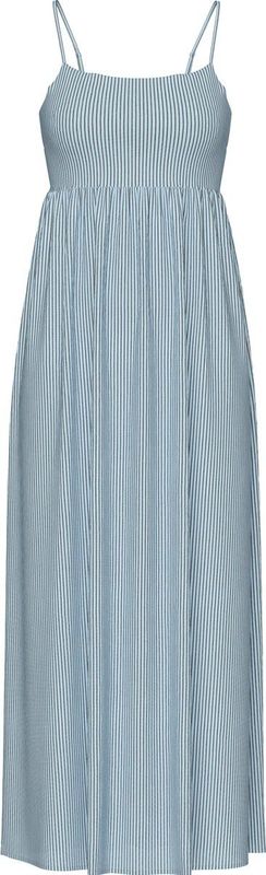 Pieces - Lange Jurk - Strepen - Trapeziumhals - Zonder Mouwen