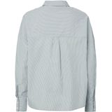 Poplin Blouse - Katoen - Soepelvallende Pasvorm - Lange Mouwen - Blousekraag