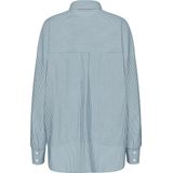Poplin Blouse - Katoen - Soepelvallende Pasvorm - Lange Mouwen - Blousekraag