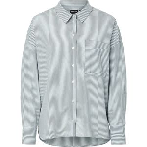 Poplin Blouse - Katoen - Soepelvallende Pasvorm - Lange Mouwen - Blousekraag