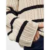 Pieces - Ajourtrui - Birch - 100% Katoen - Regular Fit