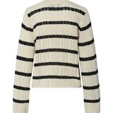 Pieces - Ajourtrui - Birch - 100% Katoen - Regular Fit