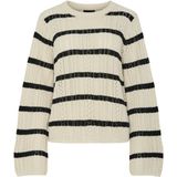 Pieces - Ajourtrui - Birch - 100% Katoen - Regular Fit