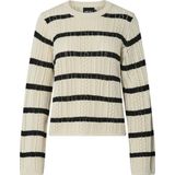 Pieces - Ajourtrui - Birch - 100% Katoen - Regular Fit