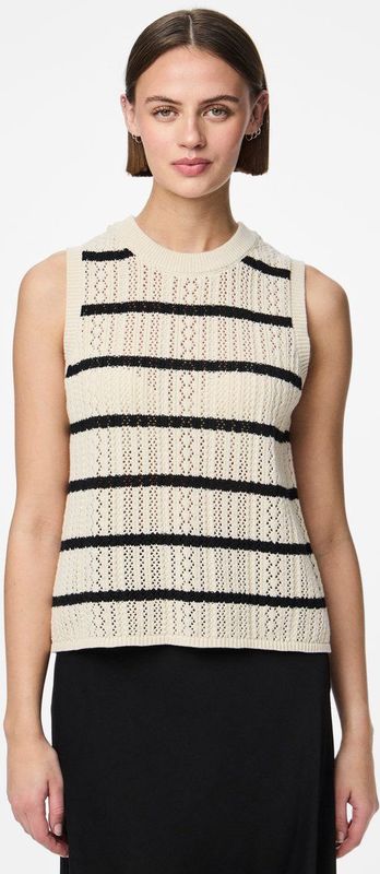 Gebreide Top - Ronde Hals - Mouwloos - Regular Fit - Strand Vrije Tijd