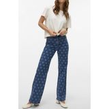 Vero Moda - Vmtessa Hr Wide Jeans - Denim - Medium Blue - 79% Katoen