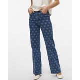 Vero Moda - Vmtessa Hr Wide Jeans - Denim - Medium Blue - 79% Katoen