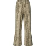 PIECES - Jeans - Beige - Straight Leg - Cropped Lengte - Regular Waist