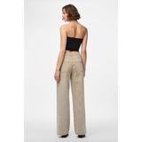 Pieces - Pcfay Mw Wide - Denim Jeans - Sandshell - Dames