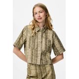 PIECES - Denim Blouse - Korte Mouwen - Regular Fit