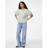 Pcfrona - Shirt - Katoen - Halflange Mouwen - Ronde Hals