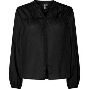 Pcfikenna Ls Blouse WVN Pwp, zwart, XL