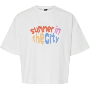 Pieces - Pcchilli Summer - T-shirt - Bright White - 50% Gerecycled Polyester, 50% Katoen