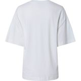 Pieces - Pcclaude Ss - Bedrukt T-shirt - Helder Wit - Dames