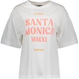 Pieces - Pcclaude Ss - Bedrukt T-shirt - Helder Wit - Dames