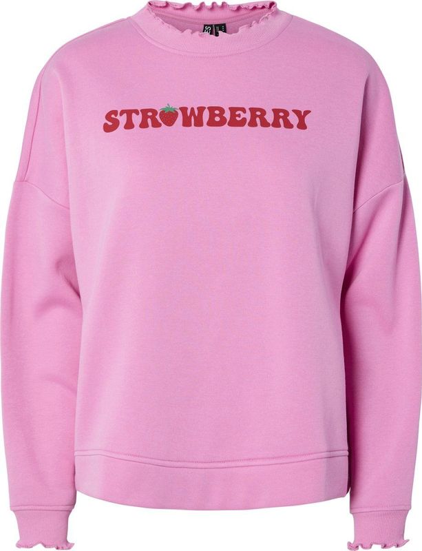 Pieces - Pcmaliah Ls Print Sweat - Fuchsia - Dames Sweater