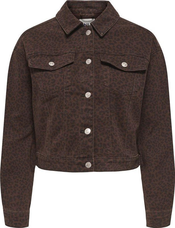 Only - ONLANLIE-ANIMAL - Jeansjack - Chicory Coffee - Lange Mouwen
