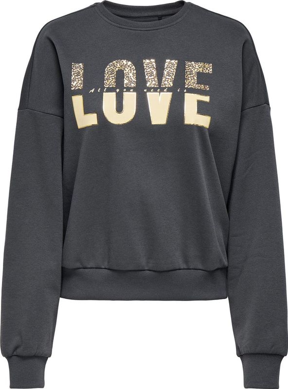 Only - Tammie Leo Print - Sweater - Zwart - Goud