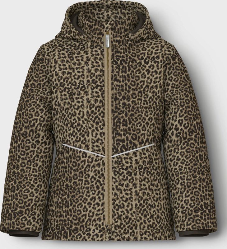 NAME IT - Tussenseizoen Jas - Jack - Met Afneembare Capuchon - Lange Mouwen - Print