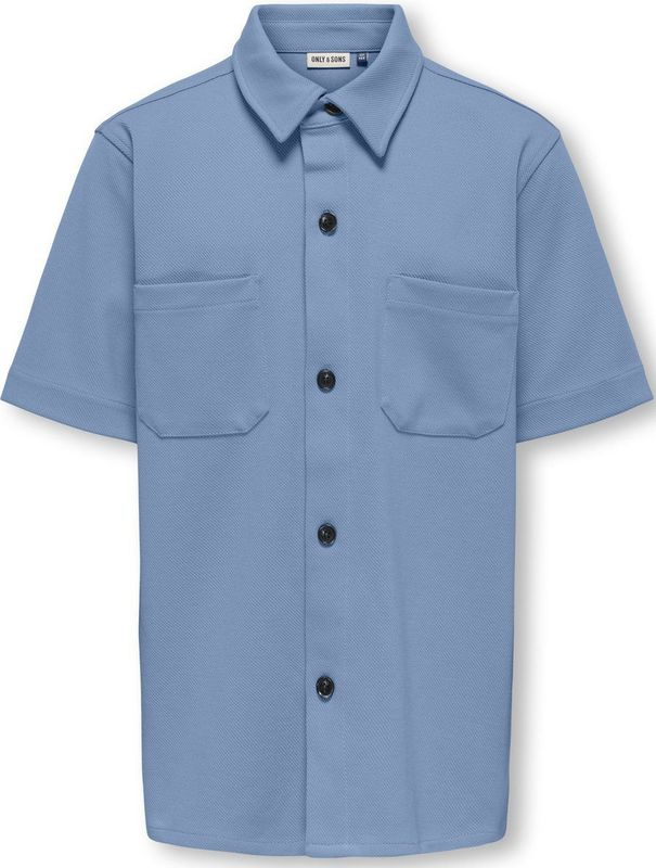 ONLY & SONS - Overhemd - Korte Mouwen - Polyester Viscose Elastaan