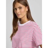 Selected Femme - ESSENTIAL - T-shirt - Boxy Fit - Gestreept - Puur Katoen