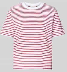 Selected Femme - ESSENTIAL - T-shirt - Boxy Fit - Gestreept - Puur Katoen