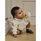 Romper - Lange Mouwen - Geweven Stof - Knoop- en Lussluiting - Ronde Hals