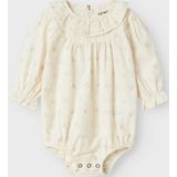 Romper - Lange Mouwen - Geweven Stof - Knoop- en Lussluiting - Ronde Hals