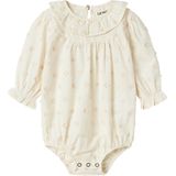 Romper - Lange Mouwen - Geweven Stof - Knoop- en Lussluiting - Ronde Hals